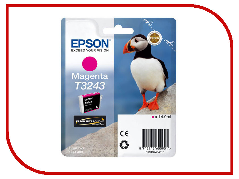 

Картридж Epson T3243 C13T32434010 Magenta для SC-P400