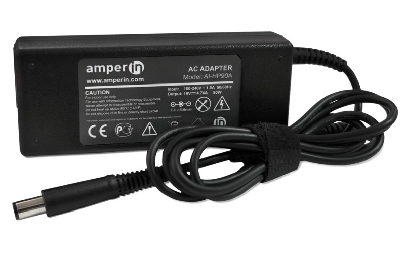 Блок питания Amperin AI-HP90A для HP 19V 4.74A 7.4x5.0mm 90W 013015 блок питания amperin ai hp90a для ноутбуков hp 19v 4 74a 7 4pin