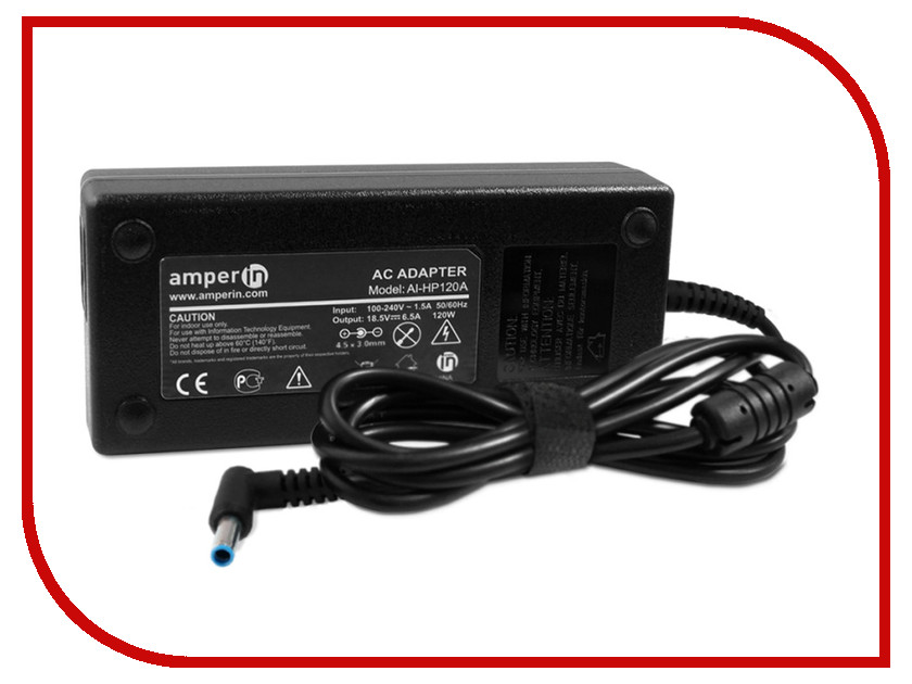 фото Блок питания Amperin AI-HP120A для HP 19.5V 6.15A 4.5x3.0mm 120W