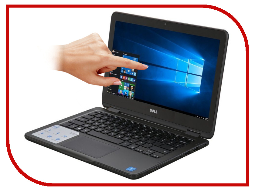 фото Ноутбук Dell Inspiron 3168 3168-8766 (Intel Pentium N3710 1.6 GHz/4096Mb/500Gb/No ODD/Intel HD Graphics/Wi-Fi/Bluetooth/Cam/11.6/1366x768/Touchscreen/Windows 10 64-bit)