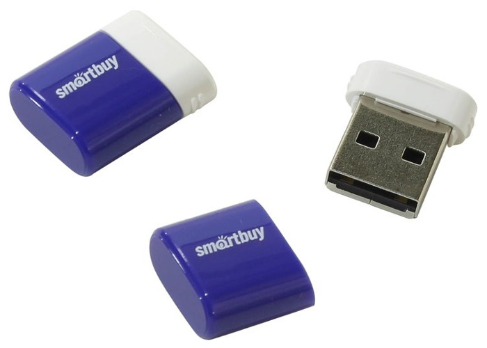 USB Flash Drive 16Gb - SmartBuy LARA Blue SB16GBLARA-B usb flash smart buy lara white 16gb sb16gblara w