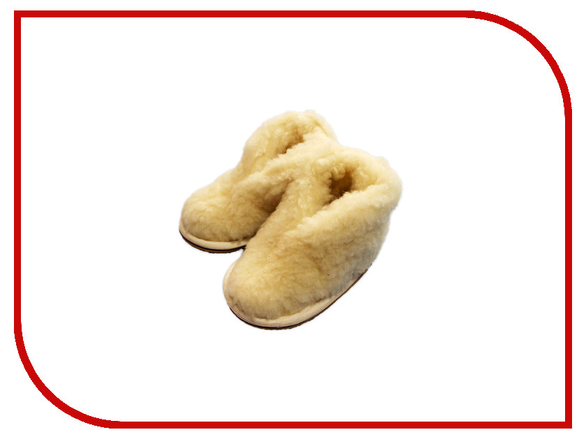 фото Тапочки Smart Textile Бабуши из овечьего меха детские Н522 размер 27-28 Beige