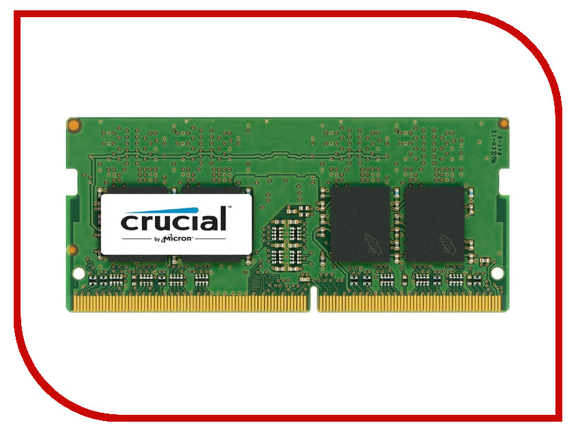 фото Модуль памяти Crucial DDR4 SO-DIMM 2400MHz PC4-19200 CL17 - 4Gb CT4G4SFS824A