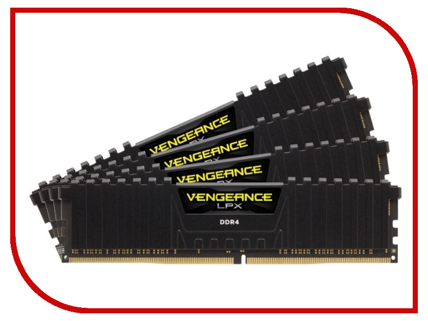 

Модуль памяти Corsair Vengeance LPX DDR4 DIMM 2666MHz PC4-21300 CL16 - 64Gb KIT (4x16Gb) CMK64GX4M4A2666C16