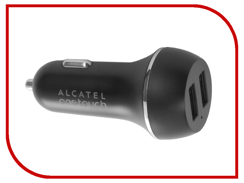 фото Зарядное устройство Alcatel 2xUSB 5V 1300 mA + 1000 mA Black ALC-CC60-3AALCCG