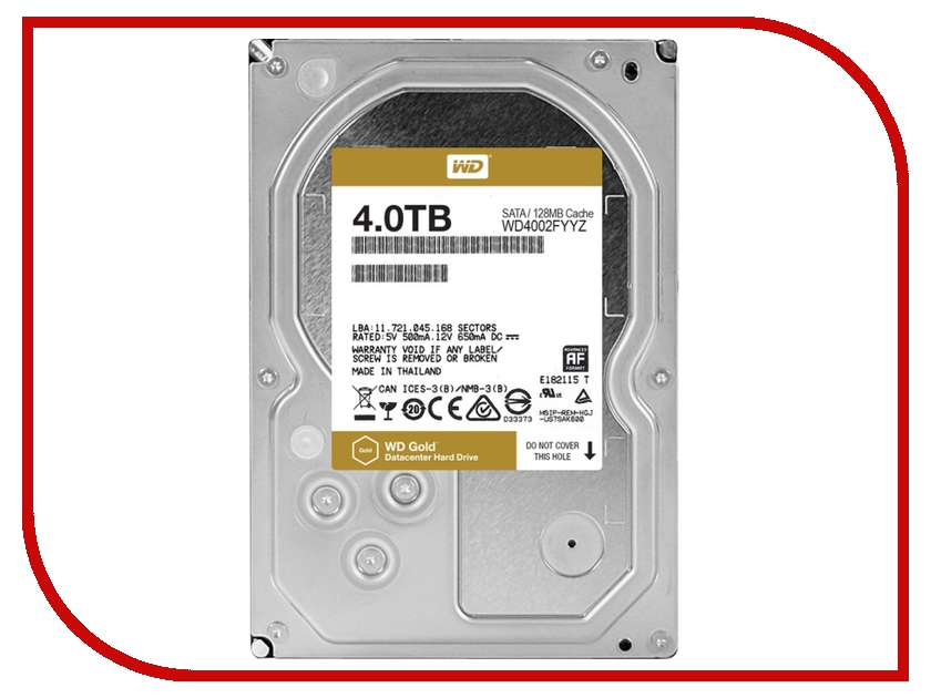 фото Жесткий диск 4Tb - Western Digital Gold WD4002FYYZ