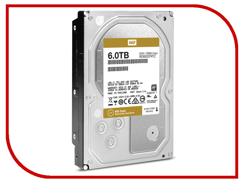 фото Жесткий диск 6Tb - Western Digital Gold WD6002FRYZ