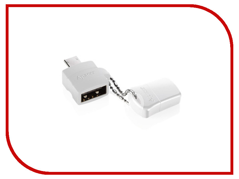 

USB Flash Drive 16Gb - Apacer AH116 + OTG A610 White AP16GA610PW-1
