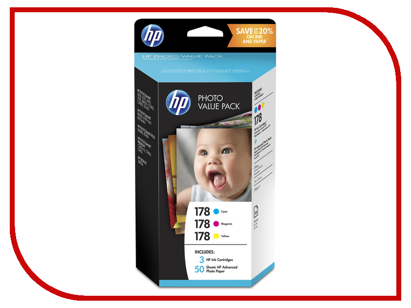 

Картридж HP 178 T9D89HE Cyan/Magenta/Yellow