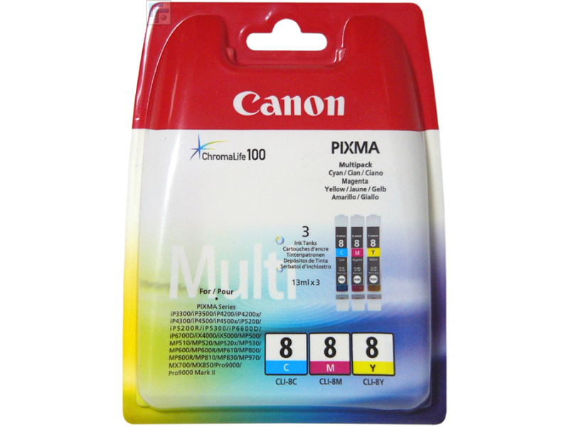

Картридж Canon CLI-8 C/M/Y MultiPack 0621B029, CLI-8
