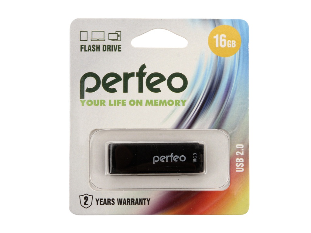 

USB Flash Drive 16Gb - Perfeo C04 Black PF-C04B016, C04 PF-C04B016