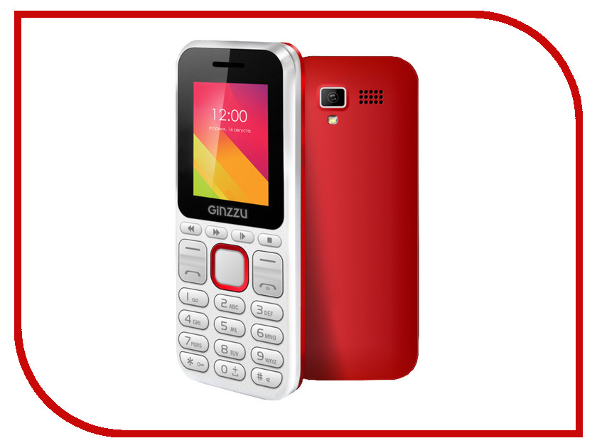 фото Сотовый телефон Ginzzu M102 DUAL mini White-Red
