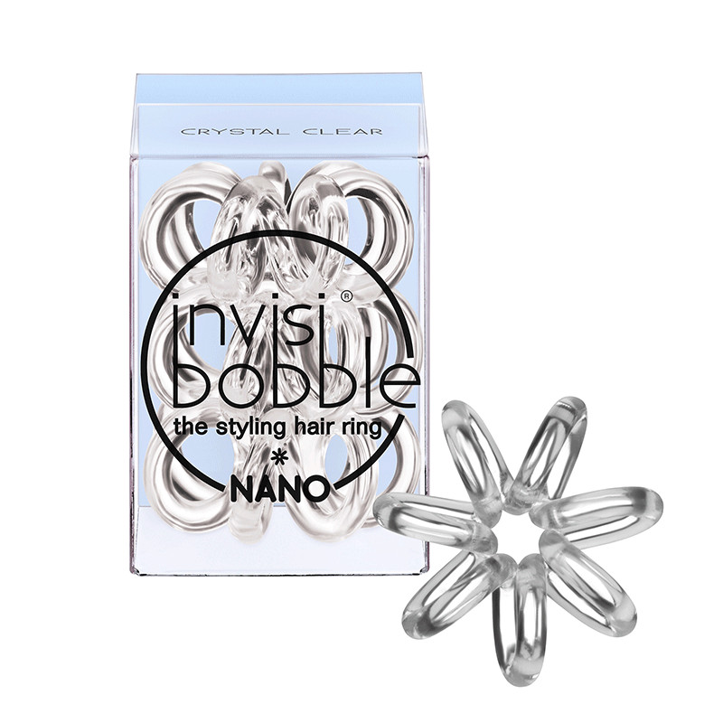 

Резинки для волос Invisibobble Nano Crystal Clear 3 штуки, Nano Crystal Clear