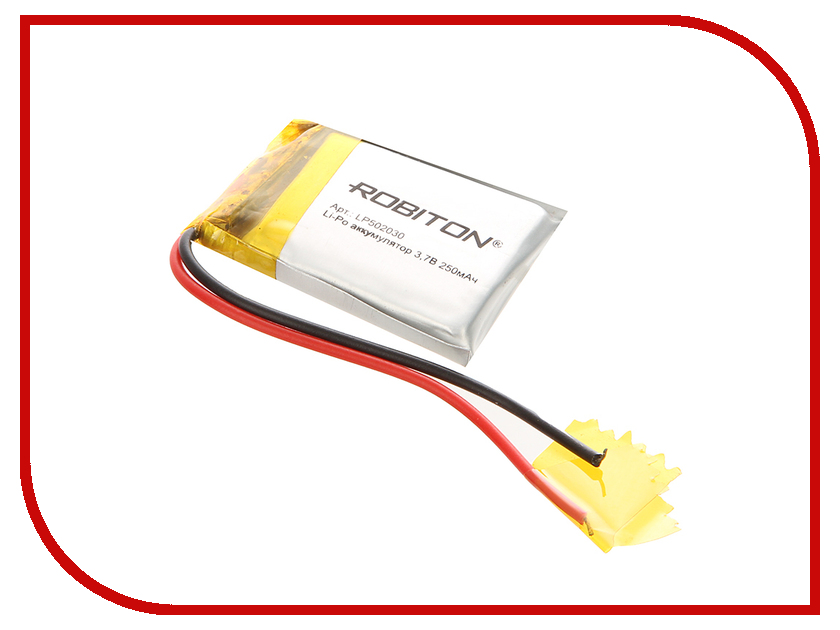 фото Аккумулятор LP502030 - Robiton 3.7V 250mAh LP250-502030 14063