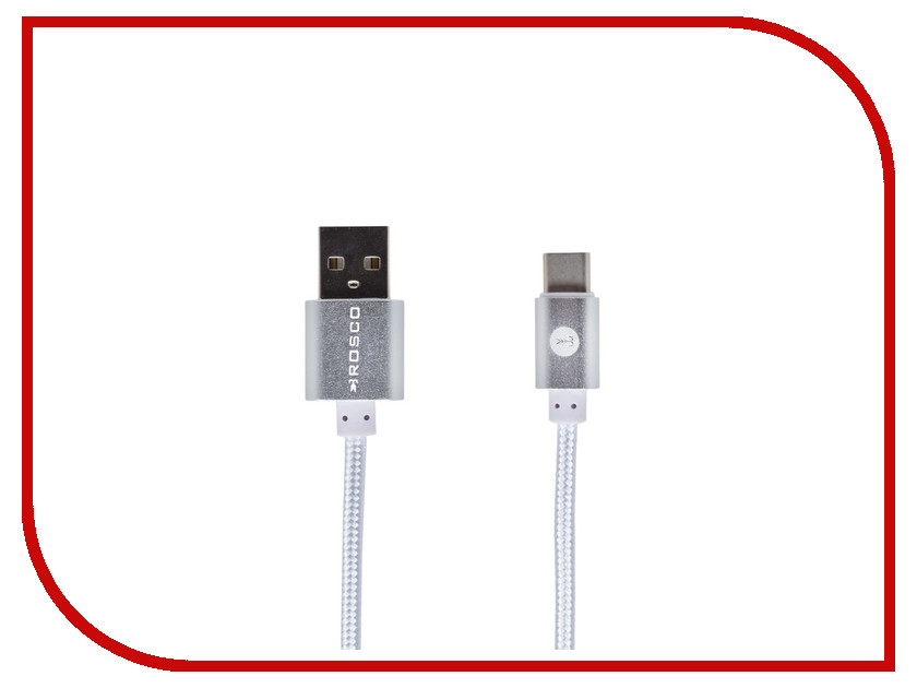 

Аксессуар BROSCO USB - Type-C Silver CABLE-TYPE-C-SILVER
