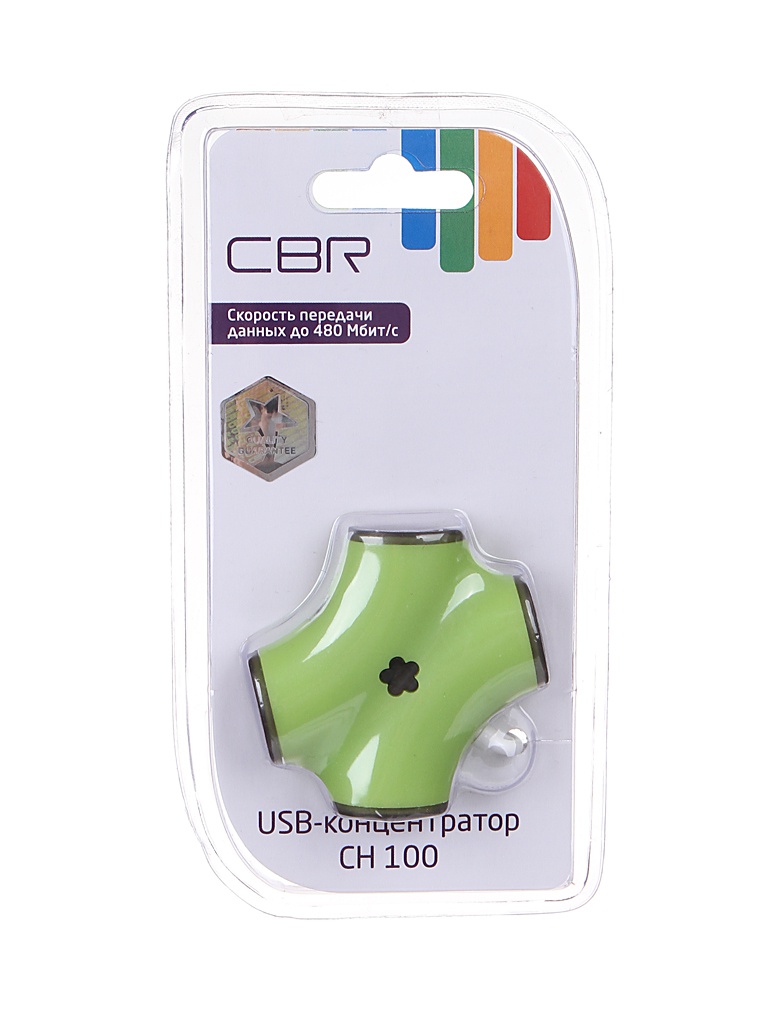 

Хаб USB CBR Universal USB 4-ports CH100 Green