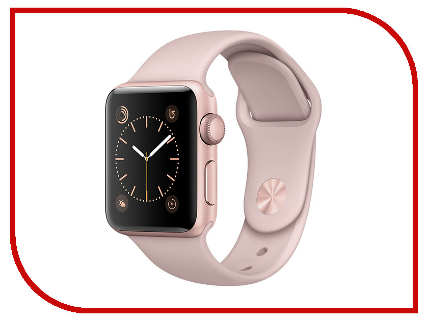 фото Умные часы APPLE Watch Series 2 38mm Pink Gold with Pink Sand Sport Band MNNY2RU/A