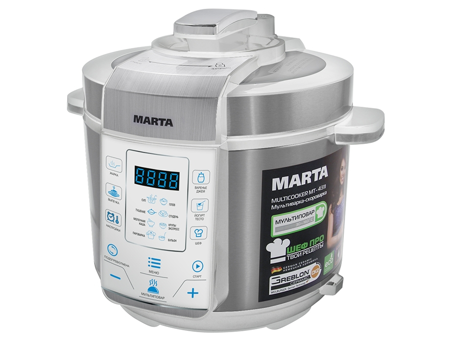 Мультиварка Marta MT-4311 White-Steel