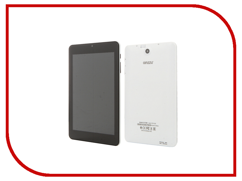 фото Планшет Ginzzu GT-7040 White (Allwinner A33 1.2 GHz/1024Mb/8Gb/Wi-Fi/Bluetooth/Cam/7.0/1280x800/Android)