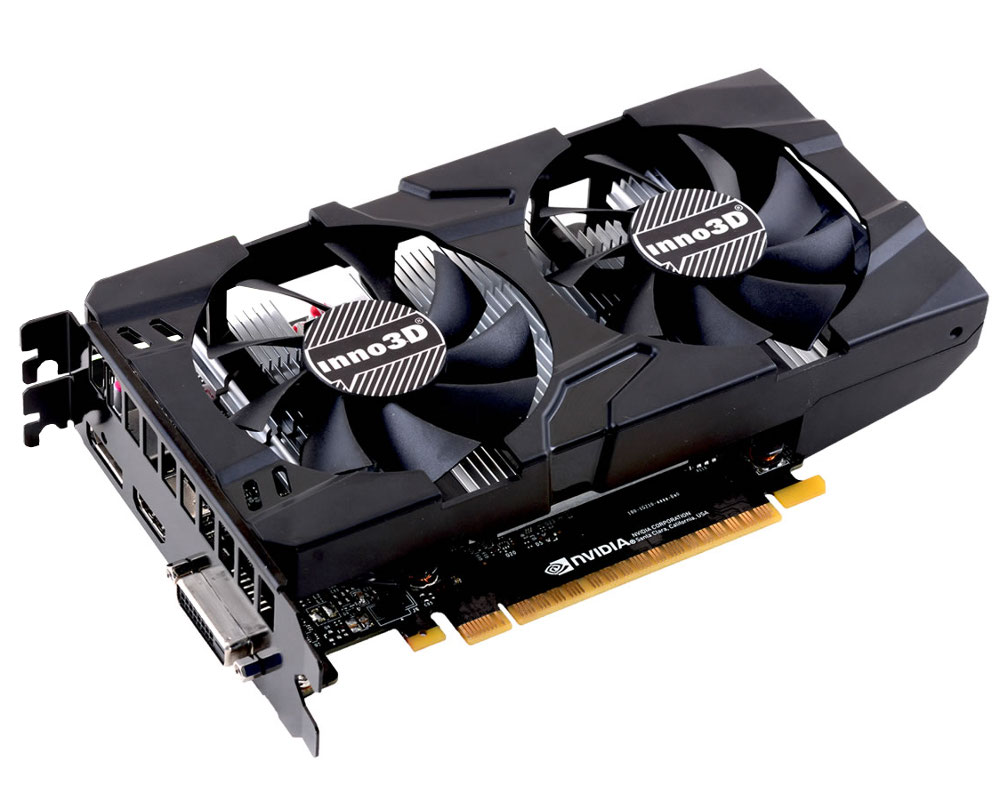 фото Видеокарта Inno3D GeForce GTX 1050 Ti Twin X2 1290Mhz PCI-E 3.0 4096Mb 7000Mhz 128 bit DVI HDMI HDCP N105T-1DDV-M5CM