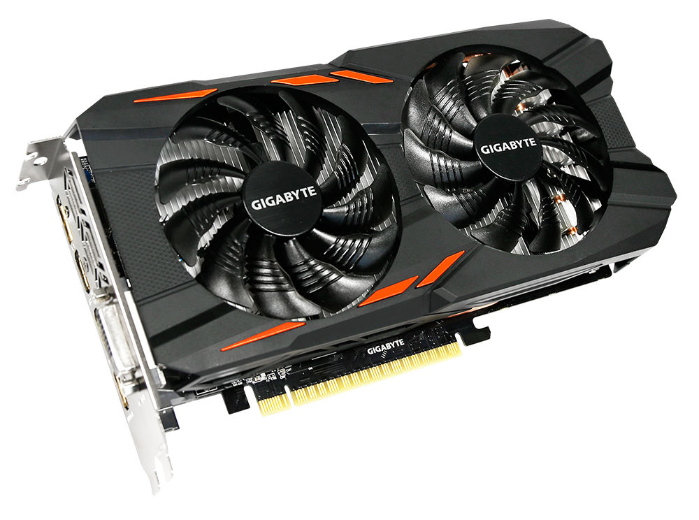 

Видеокарта GigaByte GeForce GTX 1050 Ti 1328Mhz PCI-E 3.0 4096Mb 7008Mhz 128 bit DVI 3xHDMI HDCP Windforce OC GV-N105TWF2OC-4GD, GV-N105TWF2OC-4GD