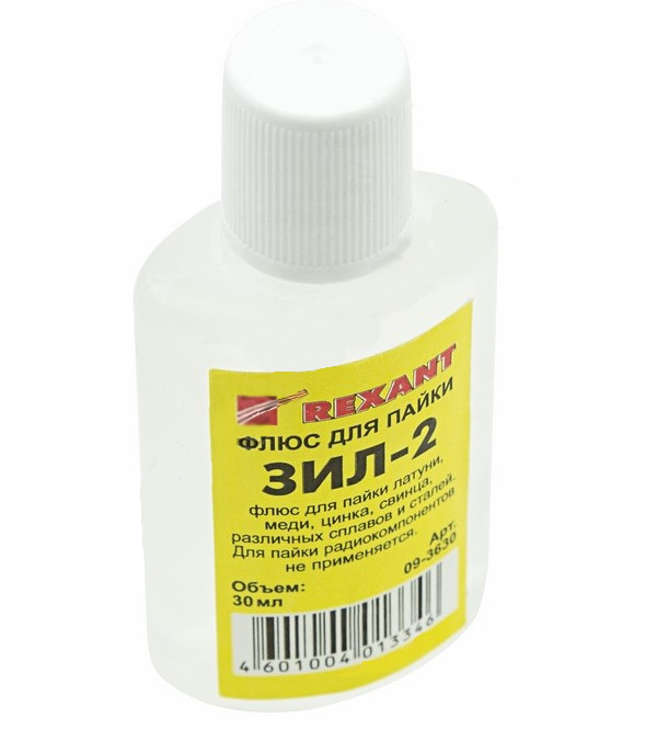 Флюс для пайки Rexant ЗИЛ-2 30ml 09-3630 флюс для пайки rexant ортофосфорная кислота 30 мл