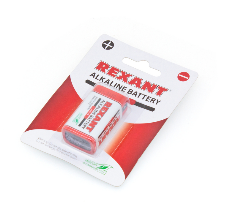 Батарейка КРОНА - Rexant 6LR61 9V 600 mAh 30-1061 (1 штука) батарейка rexant
