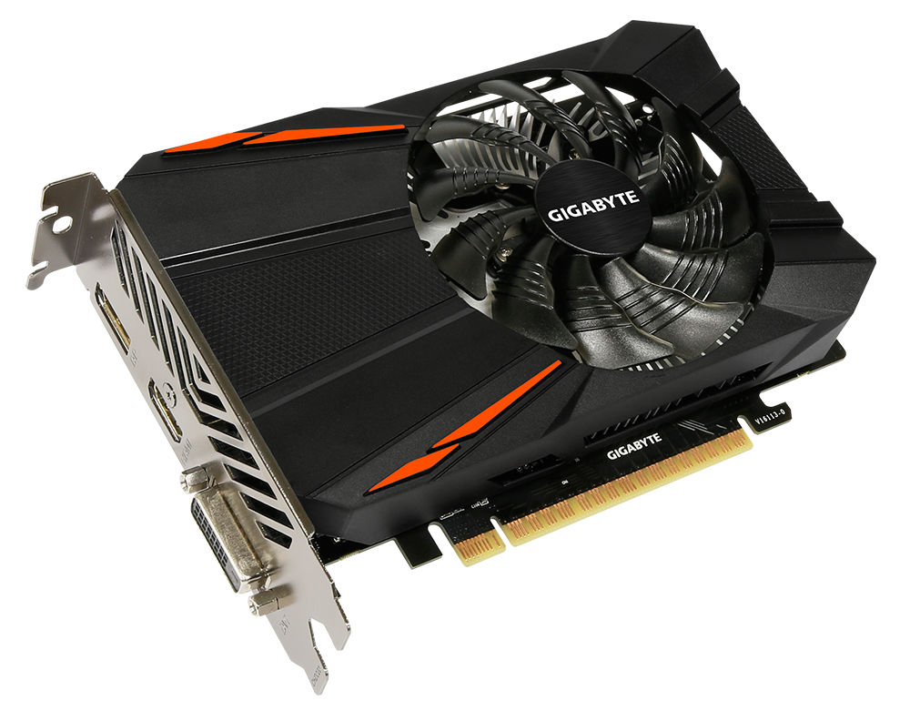 фото Видеокарта GigaByte GeForce GTX 1050 1354Mhz PCI-E 3.0 2048Mb 7008Mhz 128 bit DVI HDMI HDCP GV-N1050D5-2GD