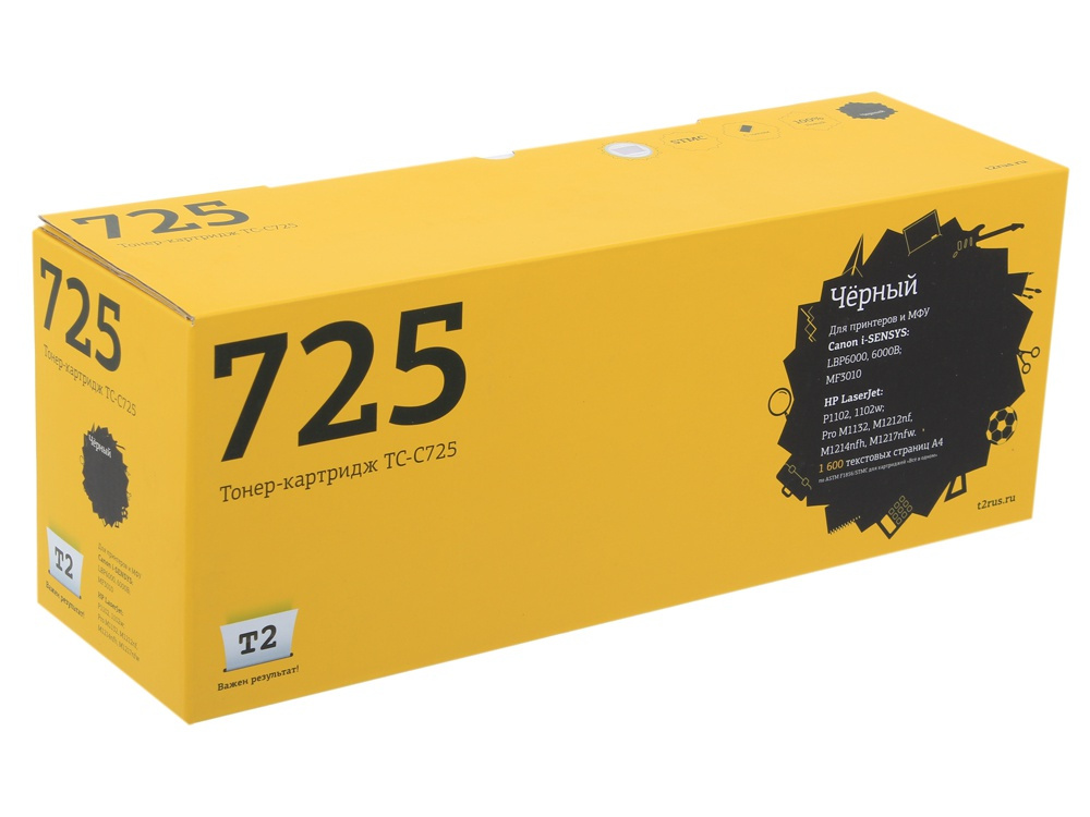 

Картридж T2 TC-C725 для Canon i-Sensys LBP6000/HP LaserJet P1102/1102w/Pro M1132/M1212nf/M1214nfh, TC-C725