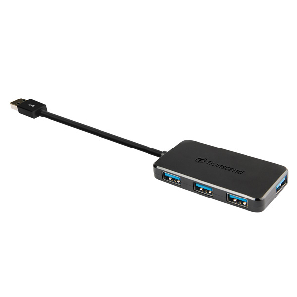 Transcend TS-HUB2K USB 3.0 4-ports Black карт ридер transcend black all in one cardreader usb 3 1 gen 1 ts rdc8k2