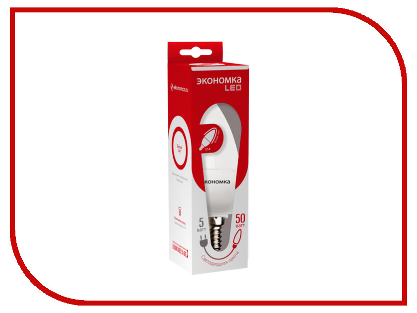 

Лампочка Экономка Свеча 5W E14 230V 4500K Eco_LED5WCNE1445