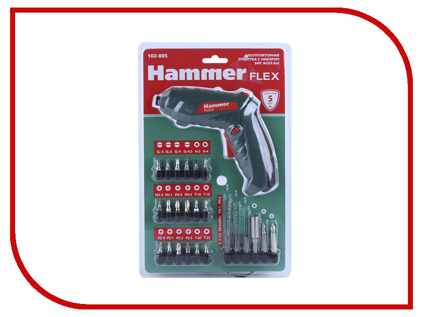 

Отвертка Hammer Flex ACD3.6LE, ACD3.6LE