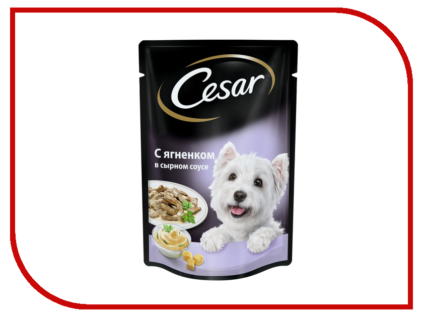 

Корм Cesar Ягненок в сырном соусе 100g для собак 10156796