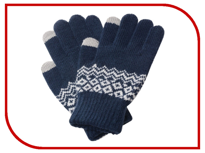 фото Теплые перчатки для сенсорных дисплеев Xiaomi Mi Wool Screen Touch Gloves Mens р.UNI Blue