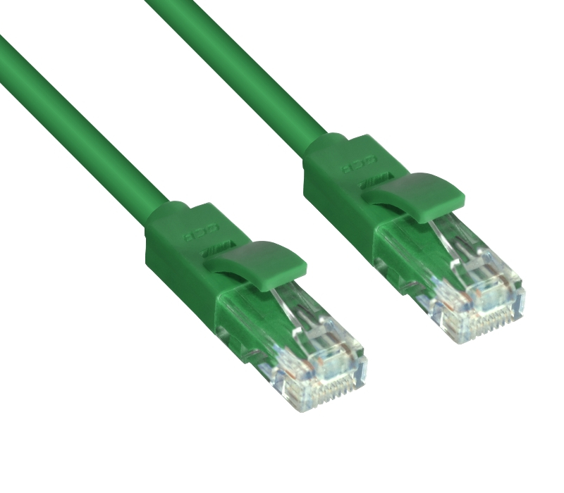 фото Сетевой кабель gcr utp 24awg cat.5e rj45 t568b 10m green gcr-lnc05-10.0m