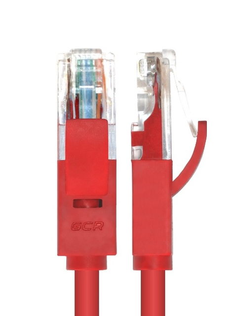 фото Сетевой кабель gcr utp 24awg cat.5e rj45 t568b 5m red gcr-lnc04-5.0m