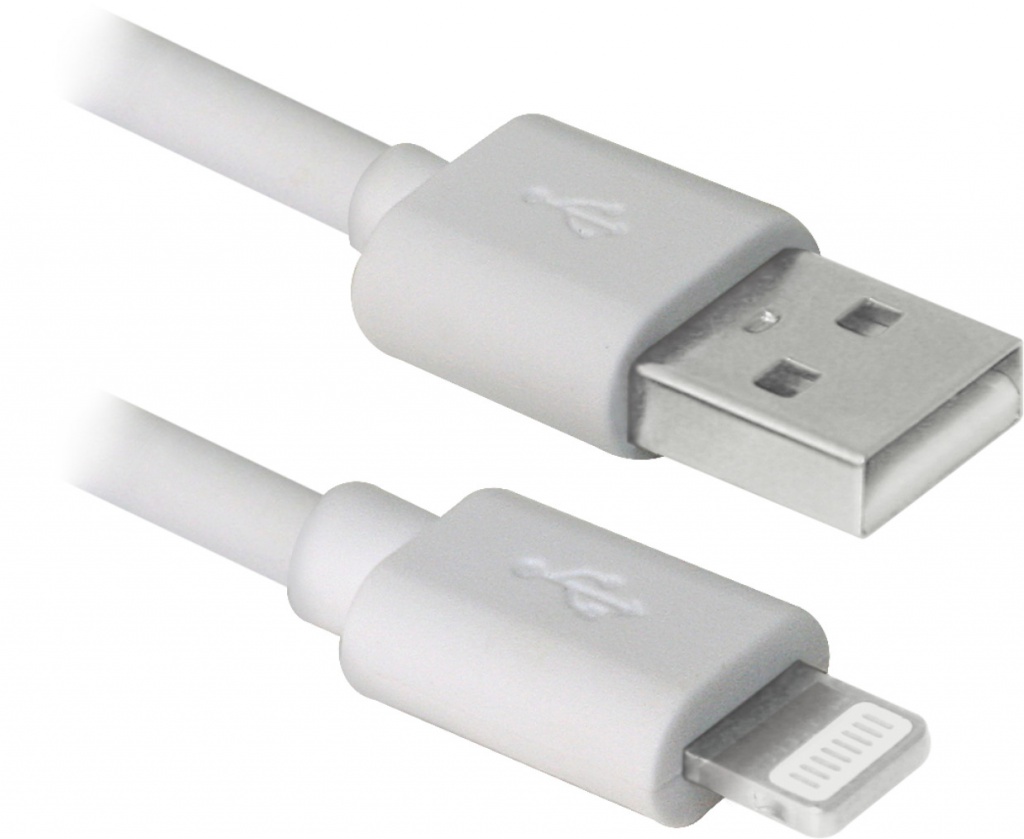 Аксессуар Defender USB AM -Lightning M 1m ACH01-03BH White 87479