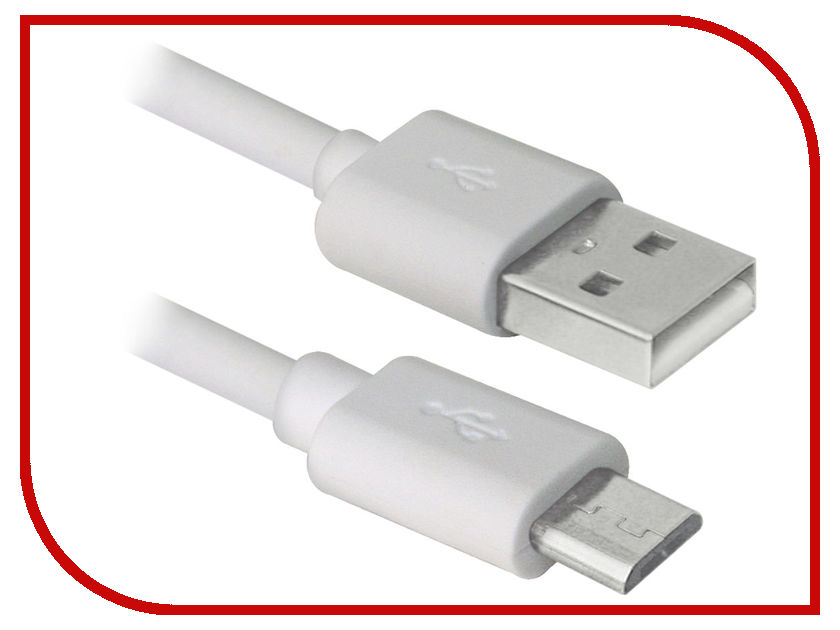 

Аксессуар Defender USB AM - MicroUSB 1m USB08-03BH White 87477