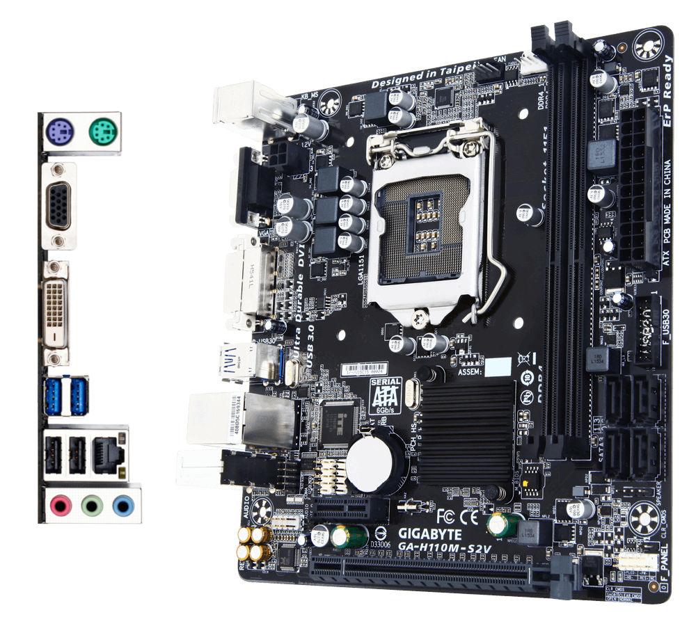 

Материнская плата GigaByte GA-H110M-S2V, GA-H110M-S2V