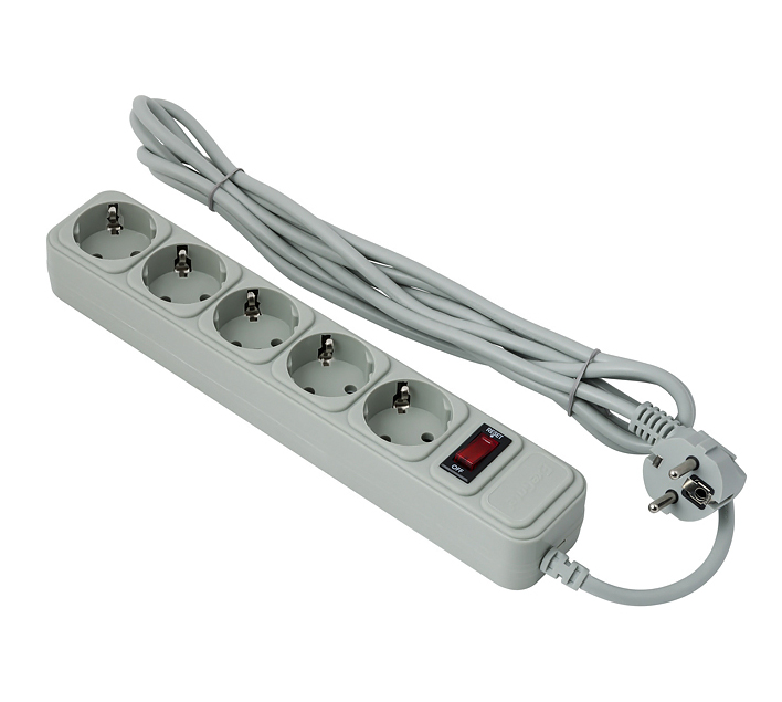 фото Сетевой фильтр exegate 5 sockets 1.8m grey sp-5-1.8g 221173