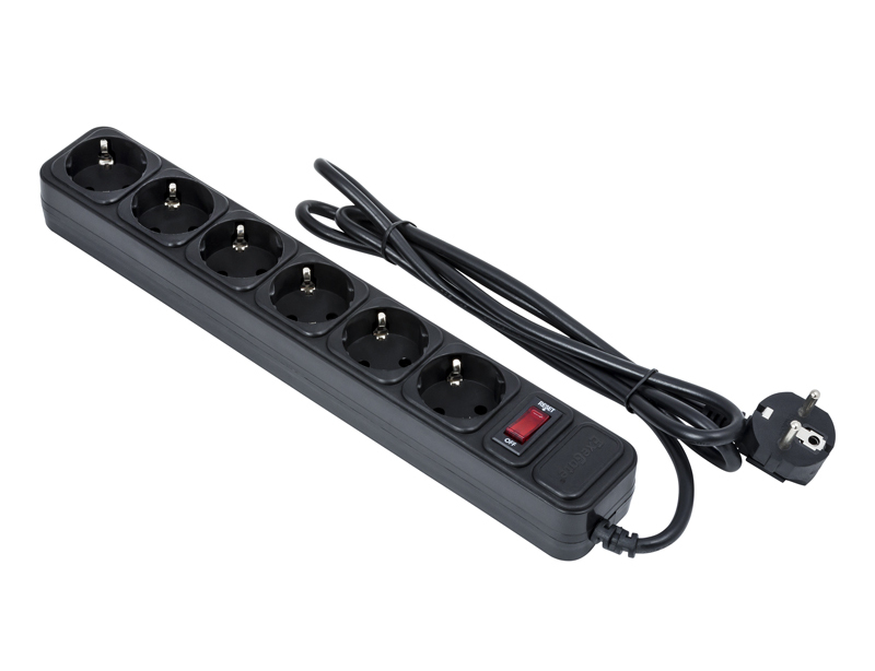 фото Сетевой фильтр ExeGate 6 Sockets 1.8m Black SP-6-1.8B 119391