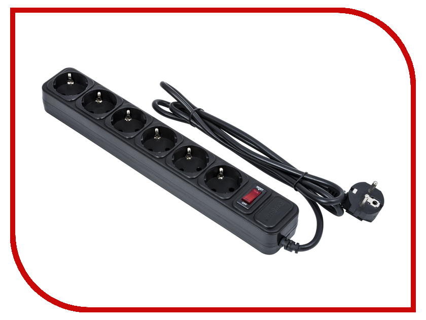 

Сетевой фильтр ExeGate 6 Sockets 3m Black SP-6-3B 119393, SP-6-3B