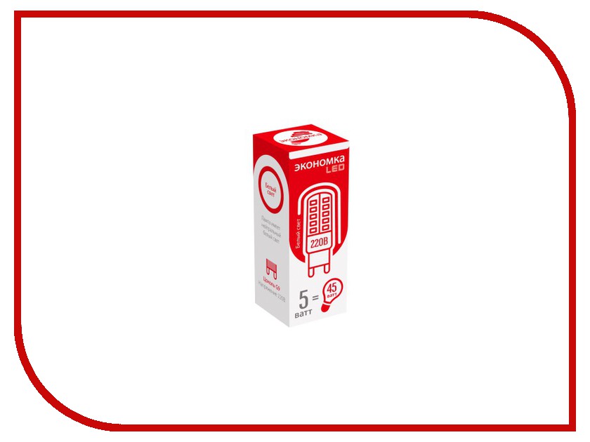 

Лампочка Экономка G9 5W 160-260V 400Lm 4500K EcoG9_5W220V45