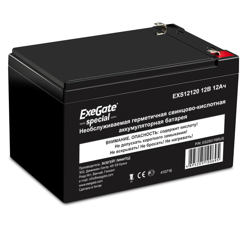

Аккумулятор для ИБП ExeGate Special EXS12120 255176, EXS12120 255176