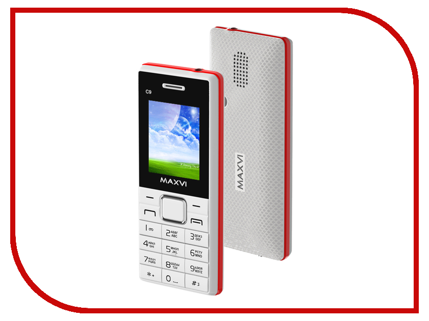 фото Сотовый телефон Maxvi C9 White-Red