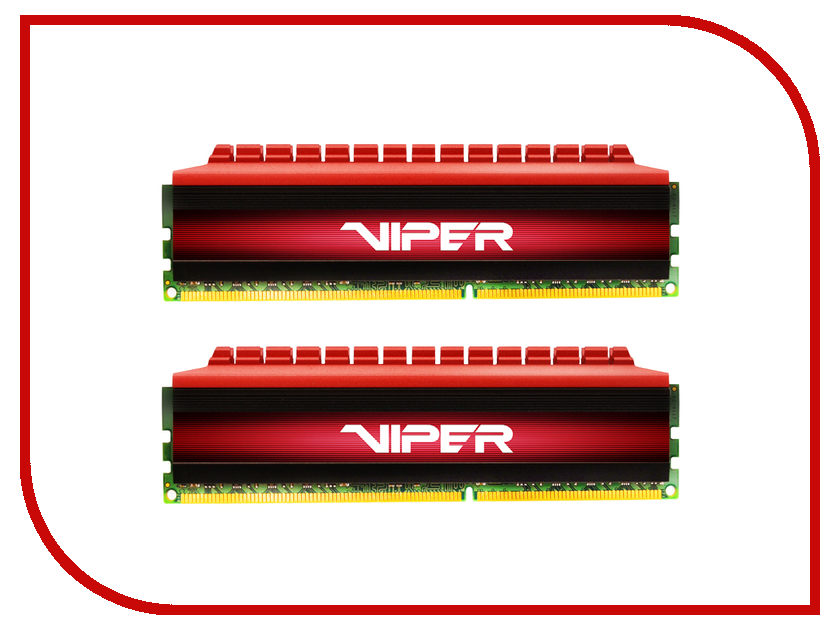 

Модуль памяти Patriot Memory Viper DDR4 DIMM 3000MHz PC4-24000 - 8Gb KIT (2x4Gb) PV48G300C6K Red