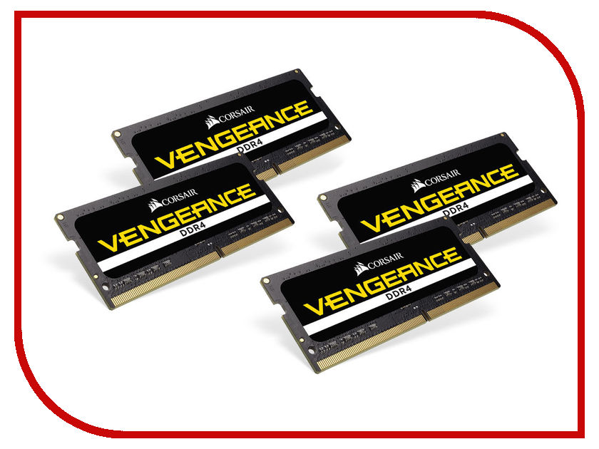 

Модуль памяти Corsair Vengeance DDR4 SO-DIMM 2400MHz PC4-19200 CL16 - 64Gb KIT (4x16Gb) CMSX64GX4M4A2400C16