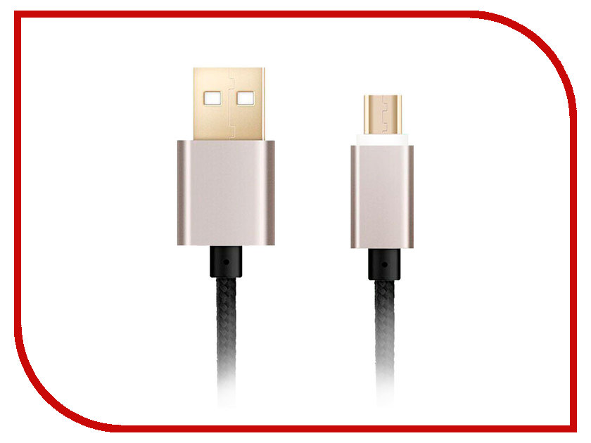 

Аксессуар Ginzzu USB - microUSB GC-558UB Black