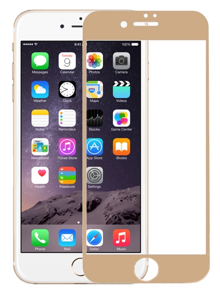 

Аксессуар Защитное стекло Krutoff для APPLE iPhone 6 3D Gold 20229, 20229
