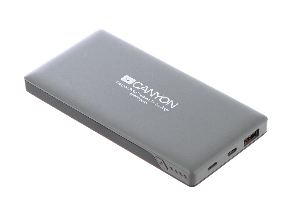 фото Внешний аккумулятор canyon 10000mah dark gray cns-tpbp10dg